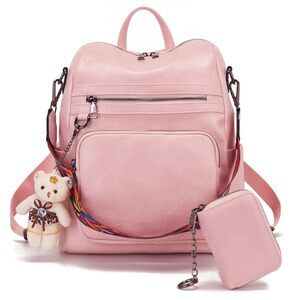 6014 Fashion PU Leather Backpack Purse Designer Travel Convertible Shoulder